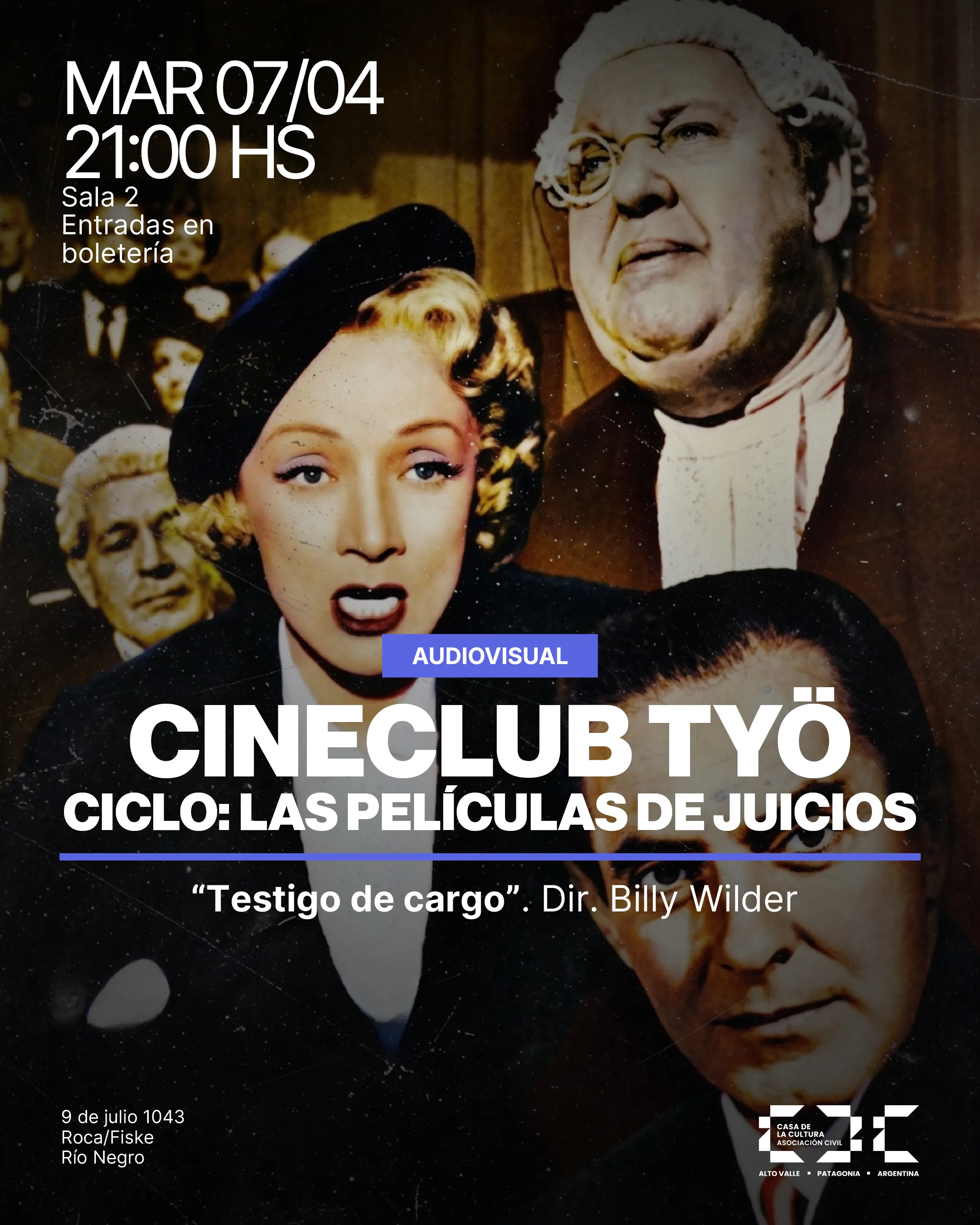 Cineclub TYÖ: Testigo de cargo